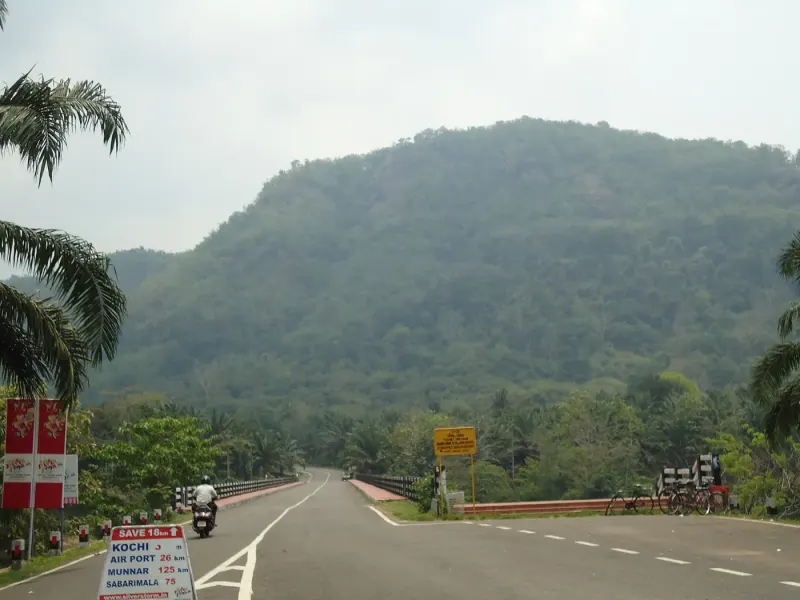 Vettilappara Bridge And The Wide Chalakudy River